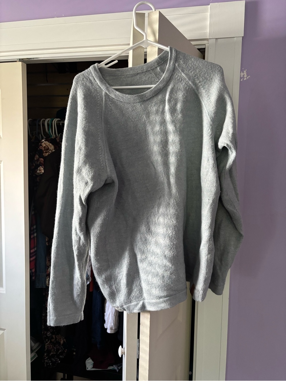 Paka original crew neck sweater in light blue XXL